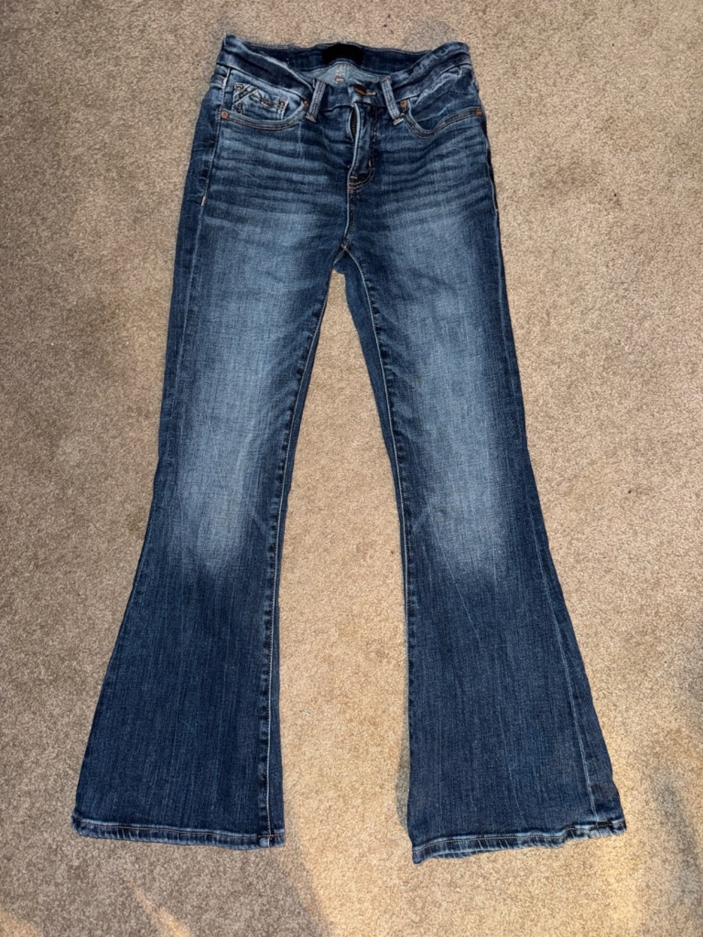 Buckle Indigo Flared Jeans